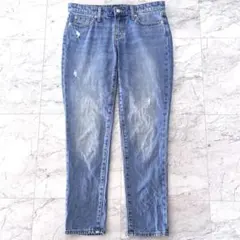 Gap ギャップ デニム ジーンズ デニムパンツ パンツ ダメージデニム ブルー