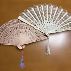 中国伝統工芸 透かし彫り 木製 扇子 専用箱付き 骨董品 高級品 - メルカリ