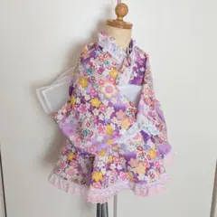 着物 お引きづり 女の子 ラベンダー 犬服 和装 晴れ着 正月 年賀状 七五三 着物 お引きづり 女の子 ラベンダー 犬服 和装 晴れ着 正月 年賀状