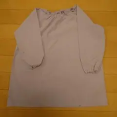 140 薄紫の長袖エプロン
