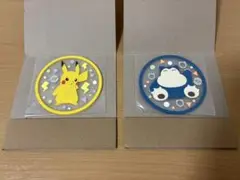 ポケットモンスター クリアラバーコースター カビゴン ピカチュウ 2点セット