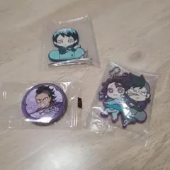 鬼滅の刃 不死川玄弥 炭治郎 愈史郎 ばんちょうこう ヘアクリップ 缶バッジ