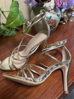 最終お値下！新品未使用！ゴールドミュールサンダル 綺麗め 23~23.5cm♡