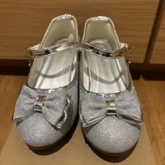シルバー グリッター フォーマルシューズ