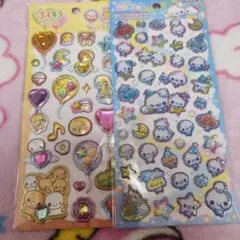 ぷくきら キャンディグリッターステッカー なっとうちゃん あわわちゃん