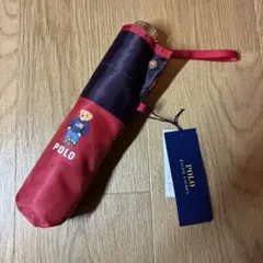 【未使用品】ポロラルフローレン ポロベア 折り畳み傘 レッド×ネイビー
