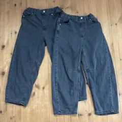 GU バレルレッグジーンズ　ラインストーン 140 セット