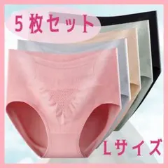 ショーツ　レディース　L　ハイウエスト　温活　妊活　５枚　まとめ売り　伸縮性