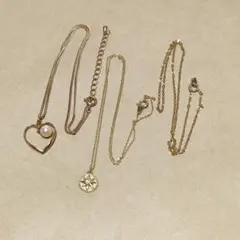 ネックレス 3点まとめ売り ハート