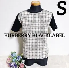 【BURBERRY BLACKLABEL】ノバチェック柄Tシャツ　メンズ　S相当