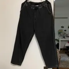 無印良品 洗いざらしデニムイージーテーパードパンツ M ダークグレーのサムネイル