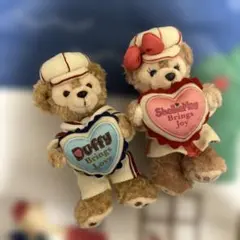 ダッフィー　シェリーメイ　ぬいぐるみバッチ　ぬいば　バレンタイン　ホワイトデー