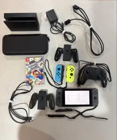 Nintendo Switch 本体 純正付属品多数セット（ソフト付）
