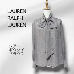 みょう ⭐️イブサンローラン　ボウタイブラウス　水玉柄　ドット柄 YVES SAINT LAURENT ボウタイブラウス ドット 水玉 シアー - メルカリ