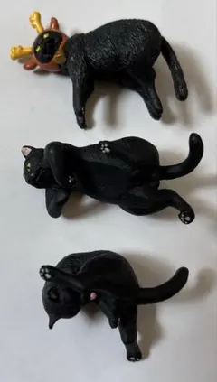 黒猫フィギュア 3体セット