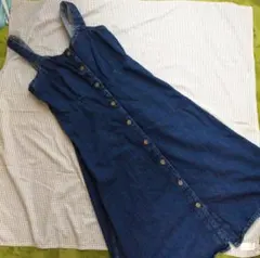 GU デニム　ジャンパースカート　L