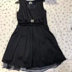 結婚式　パーティドレス　Mサイズ　ネイビー　3点セット　ワンピース　謝恩会