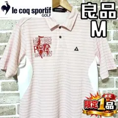 【早い者勝ち✨】ルコックゴルフ メンズ 半袖 ポロシャツ Mサイズ ピンク