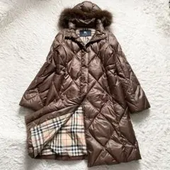 極美品■バーバリーロンドン　ダウンコート　ノバチェック裏地　大きいサイズ