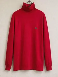 【希少】LACOSTE レッド タートルネック L