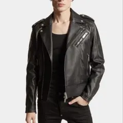 【美品】 DSQUARED2 KIODO LEATHER JACKET ブラック
