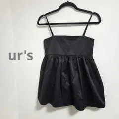 定価4939円 ur's 完売品 フレアキャミソール ブラック S ビスチェ