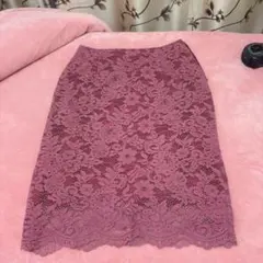 ピンク レース タイトスカート