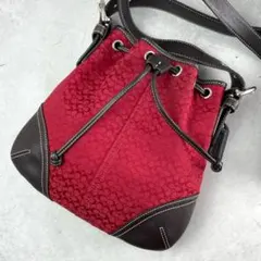 Coach Soho Drawstring Pochette Bag Red