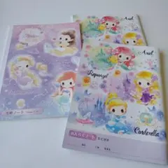 ディズニープリンセス　ノート３冊セット