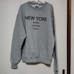 Champion グレー スウェット ロゴ L 古着