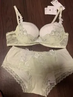 ワコール グリーン C75ショーツL リボンブラ