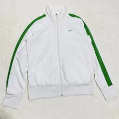 NIKE トラックジャケット レディース M ホワイト グリーン ジャージ