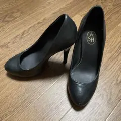 ASH 黒レザーハイヒールパンプス　22.5〜23cmのサムネイル
