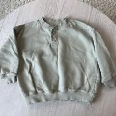 [裏毛]ZARA ライトグリーン トレーナー 3-4歳