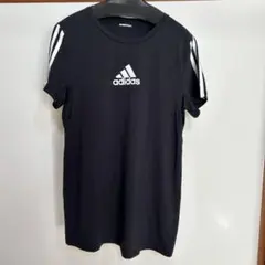 新品同様。 adidas LINE入りTシャツ❤️BLACK最終明日。