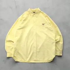 オックスフォード BDシャツ イエロー ラルフ系 XL ビッグサイズ