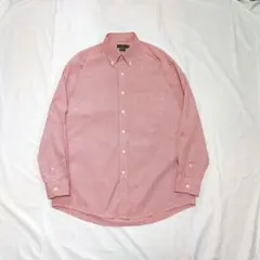 【J.CREW】巨人タグ90sギンガムチェック柄ボタンダウンシャツ　レッド系