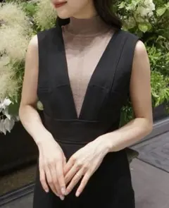 L'Or ノースリーブタートルネックニット/ブラウン