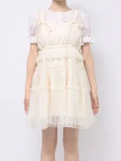 merry jenny チュールドロストミニキャミワンピース