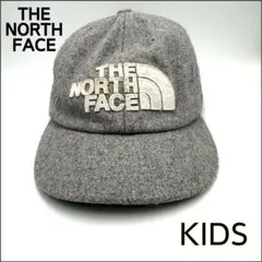 【THE NORTH FACE】防寒 ロゴフランネルキャップ グレー KIDS