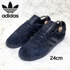 美品❤️アディダス ガゼル トリプルブラック CQ2809 24cm