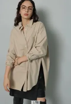 【最終値下げ】Arpege storyビックコクーンシャツ ベージュのサムネイル