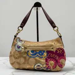 希少 coach コーチ チャーム キーリング フラワー デイジー パッチ