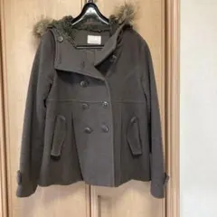 OLIVE des OLIVE ファー付きウールコート