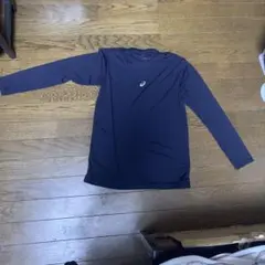 asics 野球 アンダーシャツ 長袖 ネイビー 160 2枚入のサムネイル
