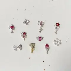 #324ネイルアートパーツ 10個セット　まとめ売り　セーラームーン風