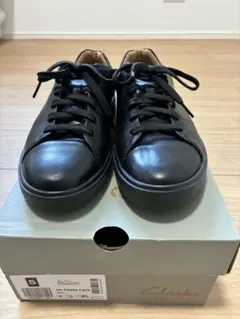 【Clarks】アンコスタレース レザーシューズ　ブラック24cm