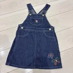 DOUBLE.B ミキハウス デニム ジャンパースカート 100cm