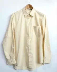 ジーユー GU ブロードシャツ 長袖 オーバーサイズ イエロー イージーケア