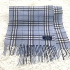 希少カラー　バーバリーロンドン　イギリス製　チェック柄　ウール　マフラー　長め
